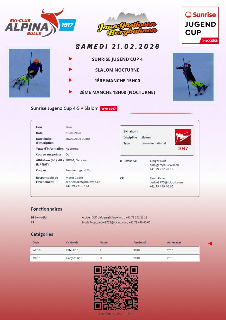 Programme du samedi 21 février 2026